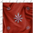 thumbnail image 2 of Soimoi Tissu Viscose Georgette Rouge Coquillages Imprimé Océan au Mètre 42 Pouces de Large, 2 of 6