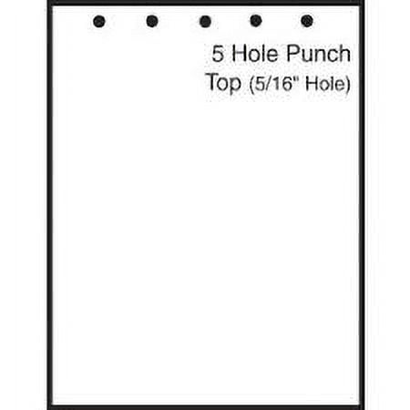 8-1/2'' x 11 Laser Cut Sheet, 20# White Stock, 5 Hole Punch Left