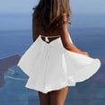 thumbnail image 2 of OSFVNOXV Flowy Mini Dress for Petite Women Backless Halter Mini Dress Bow Tie Cutout V-Neck Bodycon Short Tunic Dress, 2 of 8