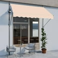 thumbnail image 2 of Wubio Manual Retractable Awnings for Patio, 78"x118" Patio Awning Window Awning Exterior Adjustable Door Canopy with UV Protection for Backyard, Garden, Balcony (Beige, 47" roll Out), 2 of 7