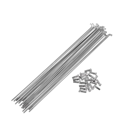 20 Set 13G Bicycle Spokes 203mm Bike Wheel Spokes 304 Stainless Steel Silver Tone