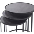 thumbnail image 3 of Renwil Donatella 22x20" Modern Metal Nested Table in Black (Set of 3), 3 of 8