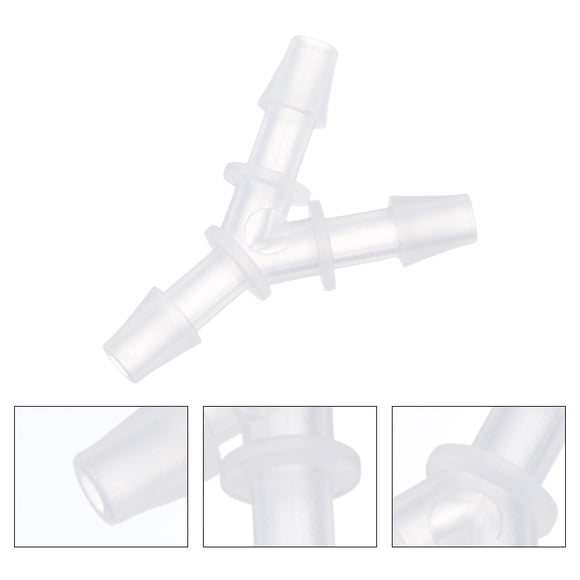 LOLIPPYY 10 Pcs Connecteur en T Plastique Trois Voies Tubes de Réparation Blancs pour Aliments