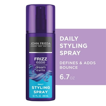 John Frieda Anti Frizz, Frizz Ease Dream Curls Daily Styling Spray for Frizzy, Curly Hair, 6.7 fl oz