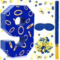 thumbnail image 1 of Piñata Número 9 Simgoing Azul y Dorado 40x28x7 cm Kit de Fiesta, 1 of 7