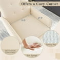 thumbnail image 6 of Costway Linen Fabric Accent Chair Modern Single Sofa Chair with Solid Metal Legs White, 6 of 8