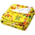 thumbnail image 4 of Fox Blanket Flower Soft Comfy Throw Blanket Flannel Fleece Blankets for Bedding Sofa Living Room Kids Adults Boys Girls Gifts 60"X50", 4 of 6
