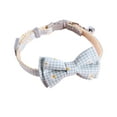 thumbnail image 2 of SPRING PARK Dog and Cat Collar with Bowtie and Bell Grid Collar Floral Print Decorative Adjustable Collars for Small Medium Large Dogs, 2 of 7