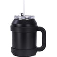 thumbnail image 1 of Termo de Acero Inoxidable de Doble Pared, 1.5 L Termo Grande, Vaso de Viaje Aislado con Tapa y Pajita, Mantiene el Frío Durante 10 Horas y el Calor Durante 8 Horas (Negro), 1 of 7