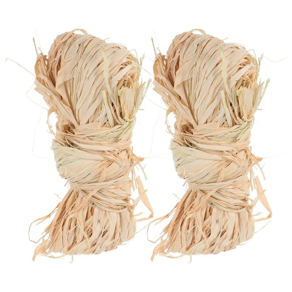 2 Bundles Raffia Ribbon Raffia Grass Raffia Straw Crafts Ribbon For Florist Bouquets Decoration Wrapping Christmas Birthday Raffia Grass Wraps Ribbon