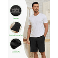 thumbnail image 4 of EA'S SECRET Men's Pajama Shorts for Men Bamboo Rayon Bottoms Soft Sleep Pants Lounge Sleepwear with Pockets 2 Pack(Black&Navy Blue,XL）, 4 of 8