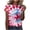 Red, variant on JTZGDY Ombre Shirts for Women Fashion Summer Short Sleeve Crewneck Tie Dye Gradient Color Printed Tunic Blouse Loose Fit Casual Dressy Graphic Tees Tops Yellow#05 S