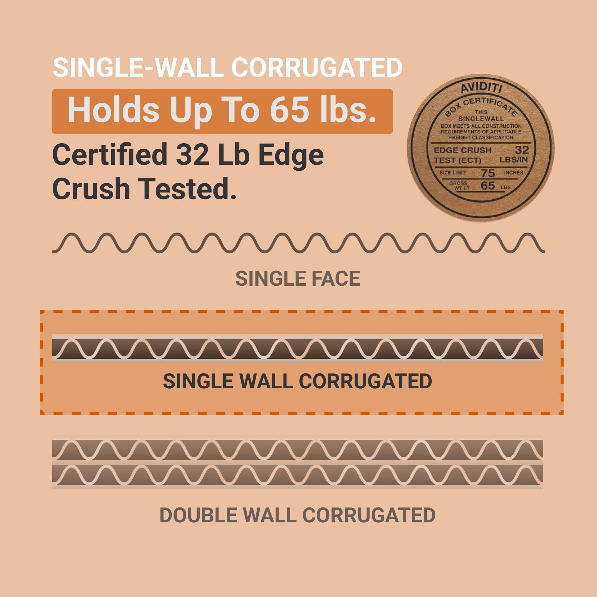 AVIDITI 11 x 8 x 5 Corrugated Cardboard Boxes, Small 11"L x 8"W x 5"H, Pack of 25  Shipping, Packaging, Moving, Storage Box for Home or Business, Strong Wholesale Bulk Boxes