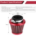 thumbnail image 5 of Air Filter with Clamp, 38mm Air Filter Intake Induction Kit for Off-road Motorcycle ATV Quad Dirt Pit Bike(Red), 5 of 5