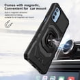 thumbnail image 3 of Spy case for Moto G Stylus 2022 Case, Moto G Stylus 4G 2022 Case with Tempered Glass Screen Protector Car Mount Ring Kickstand Shockproof Phone Case - Black, 3 of 7