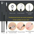 thumbnail image 5 of KLZO 10-Pcs Blackhead Extractor Kit - Pimple Popper Tool - Acne, Blemish, Milia, Zit Remover for Face - Black, 5 of 8