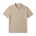 thumbnail image 6 of RongHuan Mens Casual T-Shirts Short Sleeve Textured Knit V Neck Shirt Casual Golf Shirts Stylish Solid Color Tops, 6 of 6