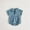 Blue, variant on Toddler Boys Summer Rompers Children's Boys Girls Bodysuit Cotton Denim Short Sleeve Pocket Jumpsuit Baby Girl Outfits 3-6 Months