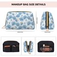 thumbnail image 2 of blue flower_I Makeup Bag, Leather Waterproof Travel Toiletry Bag, Large Capacity Cosmetic Bag Make up Bags Organizer fro Travel Size Toiletries Women Girls, 2 of 4