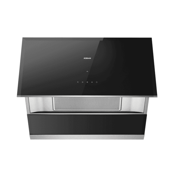 ROBAM Under Cabinet Range Hood 30" R-Max A672, 1050 CFM Vent Hood with Gesture/Touch Control, Ducted Tempered Glass & Stainless Steel Side-Draft Design Exhaust Hood for Modern Kitchen