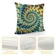 thumbnail image 4 of Orinice  Spires Throw Pillow Cushion Cover, Eastern Spiral Psychedelic Design with Sunny Side Design, Decorative Square Accent Pillow Case,  Khaki Teal White, 4 of 5