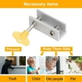 thumbnail image 4 of Sliding Door Window Lock, Adjustable 15Pack Robust Double Hole Child Sliding Window Security Lock  for Hotel Silver,Black, 4 of 7