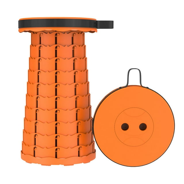 Tabourets Pliants Rétractables, Tabouret de Camping Portable, Tabouret Pliable Léger Mais Plus Robuste pour la Pêche, les Randonnées, le BBQ, les Fêtes, les Activités de Plein Air, Charge Max 600 Lb