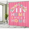 thumbnail image 4 of Ambesonne Saying Shower Curtain, Floral Retro, 69"Wx84"L, Multicolor, 4 of 4