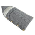 thumbnail image 4 of Willkey Born Unisex Cotton Knit Wrap Swaddle Baby Sleepsacks, Gray, 4 of 5