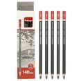 thumbnail image 1 of 14B Drawing Pencils for Sketching, 12PCS Sketch Pencils for Drawing Art Pencils Graphite Wood Pre-sharpened for Drawing Sketching Artists, Black Red, 1 of 6