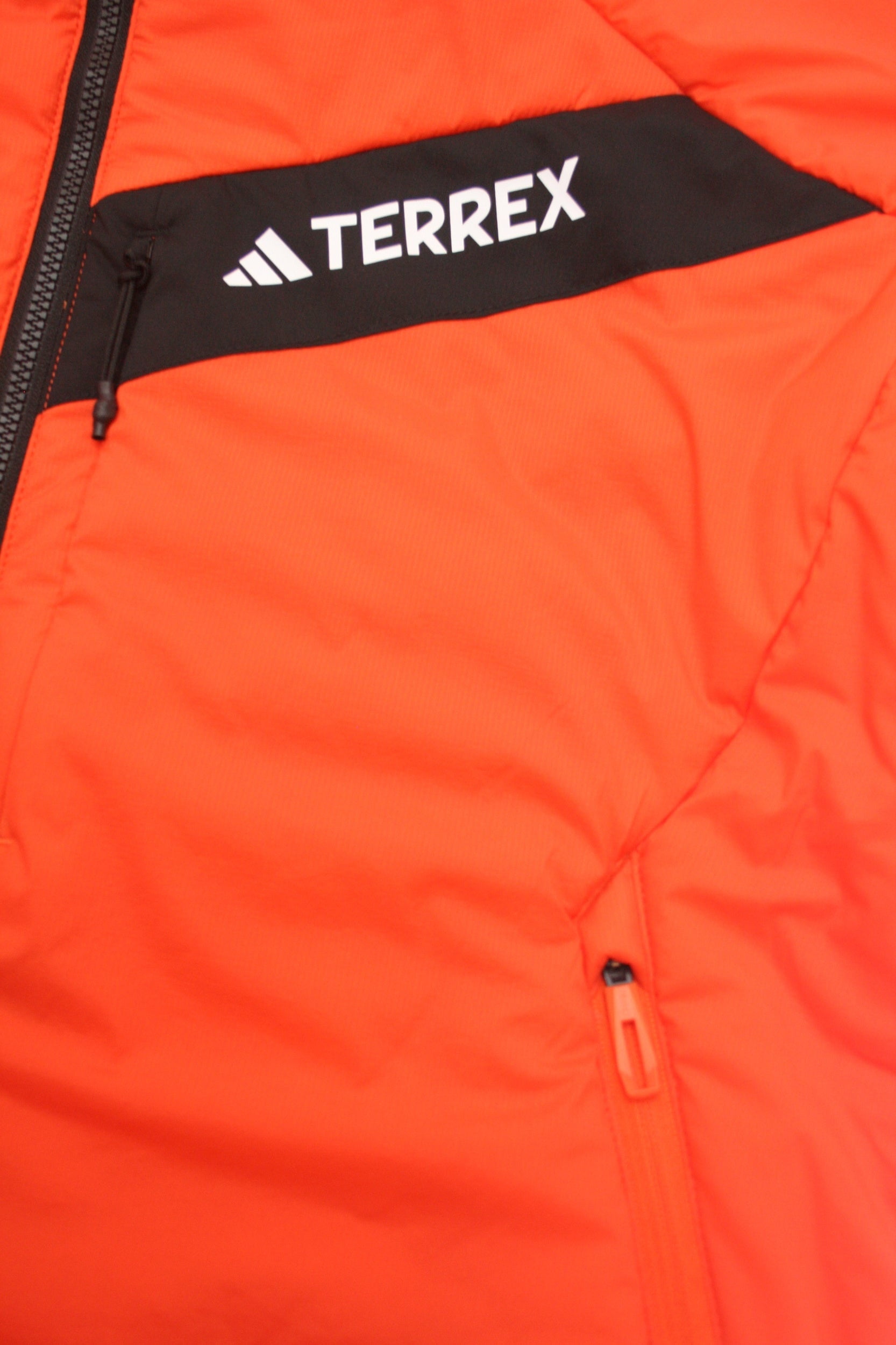 Adidas Men's Terrex Techrock Solid Hooded Jacket Orange M