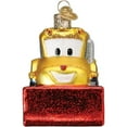 thumbnail image 2 of Old World Christmas Glass Blown Bright-Eyed Bulldozer Ornament, 3.5", 2 of 5