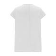 thumbnail image 6 of WCMZJ Women's Cap Sleeve Shirts Casual Summer V Neck Tunic Tops Loose Tshirts Side Slit Solid Color Shirts White XL, 6 of 7