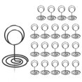 thumbnail image 1 of Table Number Holders 20pcs - 2 Inch Mini Place Card Holders Short Table Number Holders for Wedding Party Graduation Restaurant Home Decor Office Memo Photo Display (Black), 1 of 5