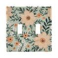 thumbnail image 2 of Dailycode Light Switch Plate Covers 3 Gang Wall Plate Plastics Outlet Covers for Kitchen Home Office Decor Retro Cute Peach Flower, 2 of 8