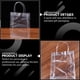 thumbnail image 4 of 6 unids práctica bolsa de asas transparente exquisito bolsas de asas de plástico PVC bolsa de asas, 4 of 6