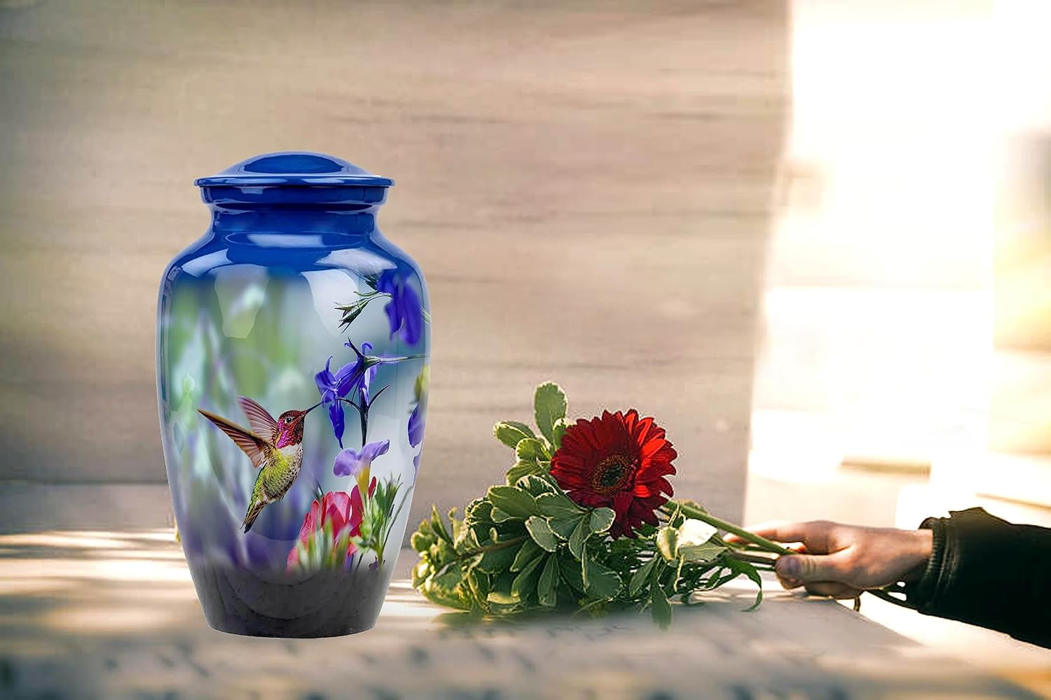 Hummingbird urn, Cremation Urn, Memorial Urn, Urn for Ashes, Urn, Hummingbird Art, Urns for Ashes, Human Ashes Urn, Handmade Urn