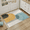 Blue & Yellow, variant on Abstract Machine Washable 2x3 Rug, Mid Century Modern Rug Soft Low Pile Non Slip Carpet for Kitchen Bathroom-Blue & Yellow