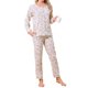 thumbnail image 4 of Conjunto de Pijamas para Mujeres de Manga Larga de Algodón con Botones Cuello en U Floral Bonito de 2 Piezas con Bolsillo XS Rosa Floral, 4 of 5