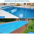 thumbnail image 3 of 16ft x 32ft Rectangle Poor Solar Cover, 300μm Heat Retaining Blanket for In-Ground and Above-Ground Rectangular Swimming Pools (300um), 3 of 7