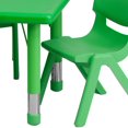 thumbnail image 2 of 24''W x 48''L Rectangular Green Plastic Height Adjustable Activity Table Set with 4 Chairs, 2 of 5