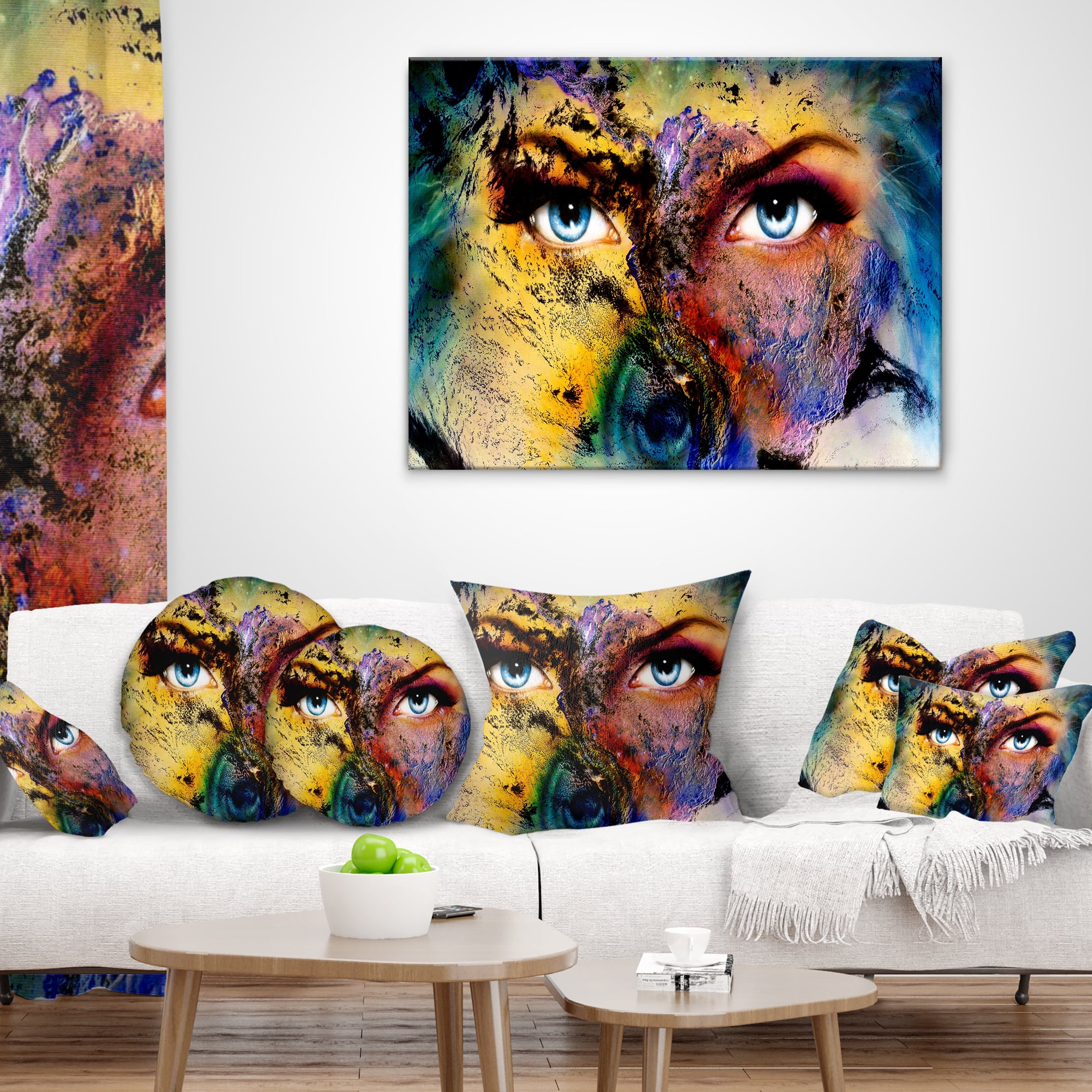 Designart Planet Earth and Human - Animal Throw Pillow - 18x18