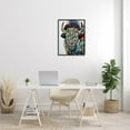 thumbnail image 2 of Abstract Bison Kaleidoscopic Strokes Animals & Insects Painting Black Framed Art Print Wall Art, 2 of 7