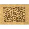 thumbnail image 1 of Ahgly Company Indoor Rectangle Abstract Brown Modern Area Rugs, 2' x 5', 1 of 4