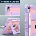 thumbnail image 3 of Dteck Case for iPad Air 11 Inch (M3/M2, 2025/2024)/ iPad Air 5 (2022) / iPad Air 4 (2020), Heavy Duty Sturdy Stand Case with Pencil Holder, Shoulder Strap,Purple Pink, 3 of 9