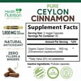 thumbnail image 3 of Ceylon Cinnamon Capsules - Organic Ceylon Cinnamon 1800mg Per Serving - Extra Strength, Certified Organic “True Cinnamon” Powder Formula - Sugar Free Supplement - Bottled in the USA - 180 Capsules, 3 of 10