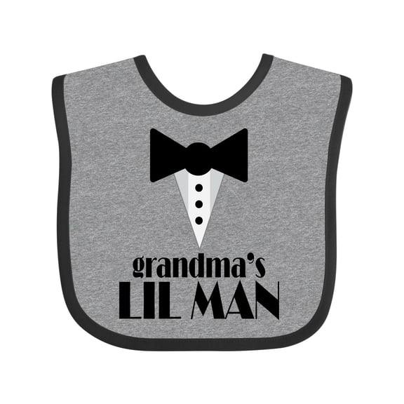 Inktastic Grandma's Lil Man Boys Baby Bib