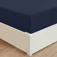 thumbnail image 7 of Mellanni Fitted Sheet, up to 16" Deep Pocket, Soft Microfiber, 1 Piece Queen, Navy Blue, 7 of 7