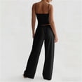 thumbnail image 2 of ZUKMRJPC Two Piece Sets for Women Spaghetti Straps Sleeveless Camisole Shirts Baggy Wide Leg Sweatpants Tracksuit Casual Gym Workout Sets, 2 of 7