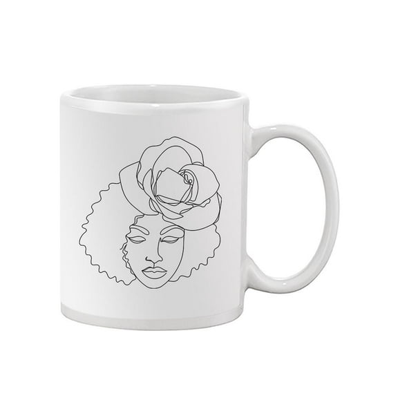 Afro Woman With A Flower Mug - Image by Shutterstock,